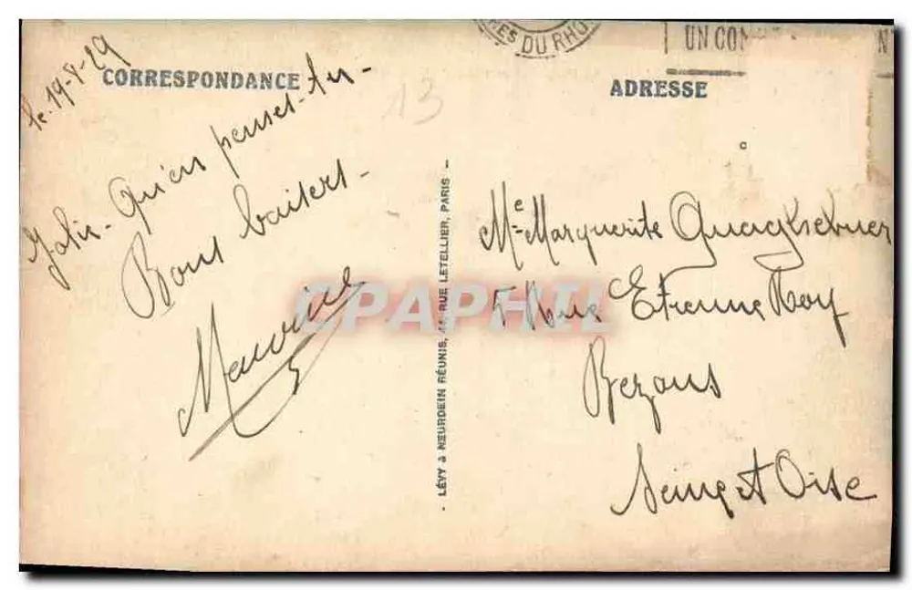Marseille — Der Prophetenpunkt und das Hotel de la Réserve — LL - Rückseite
