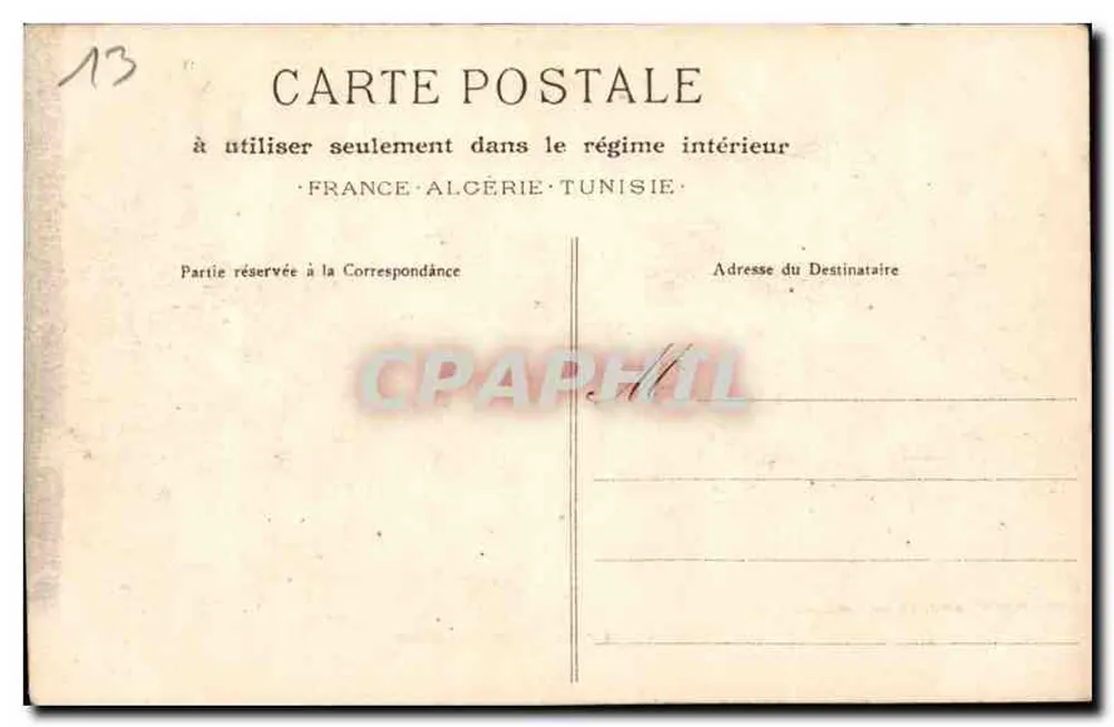 Marselha - O Palácio de Justiça — Fototipia E. Lacour, 19, rue Thubaneau — n° 3 - Verso