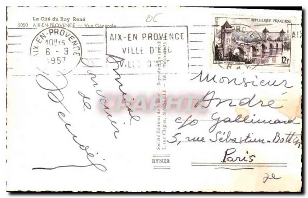 Aix-en-Provence — Allgemeiner Blick — Gesellschaft Éditions de la Cité du Roy René - Rückseite