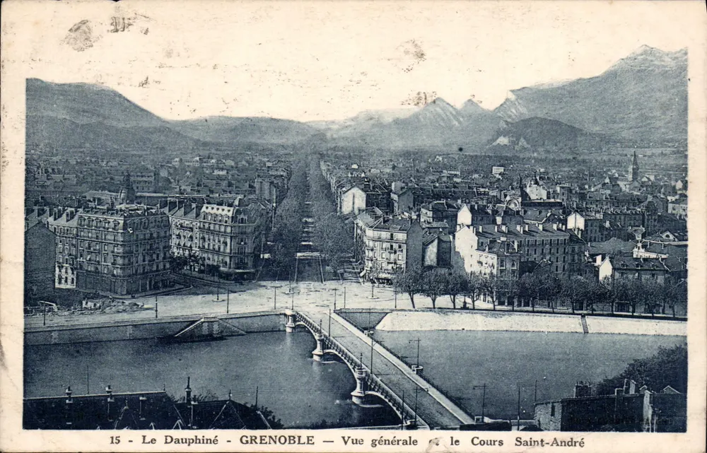 Grenoble — Allgemeiner Blick auf den Cours Saint-André — Le Dauphiné, n°15 - Vorderseite