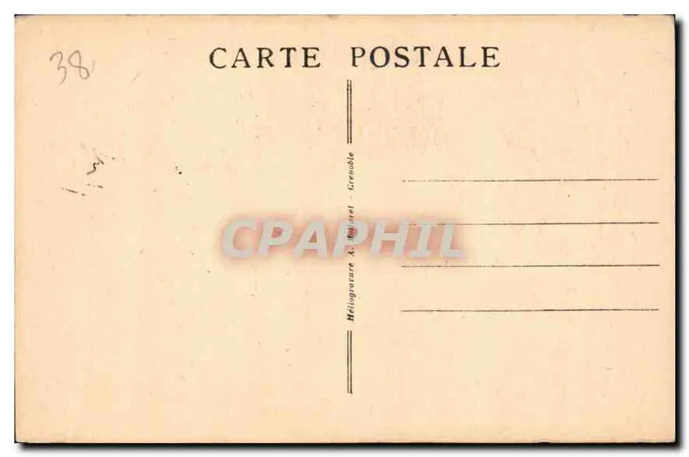 Grenoble - O Centenário e a Catedral — Héliogravure & Imprimeur Grenoble, n° 10.528 - Verso