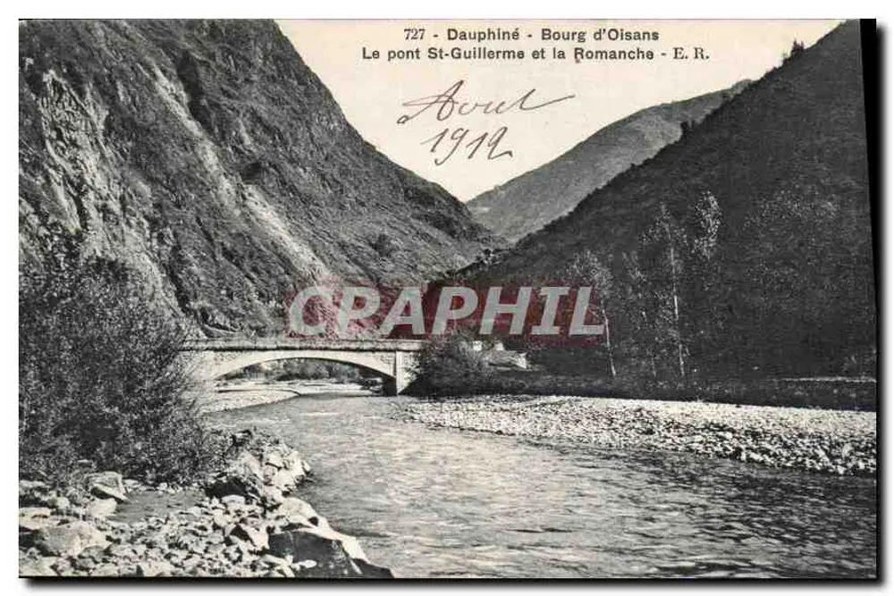 Die Brücke St-Guillerme und die Romanche — Bourg d'Oisans — Dauphiné — E.R. — n°727 - Vorderseite