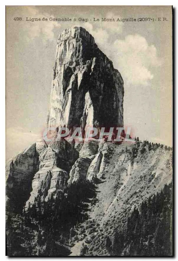 Mont Aiguille (2097m) — Ansicht von der Linie Grenoble zu Gap — E.R. n°498 - Vorderseite