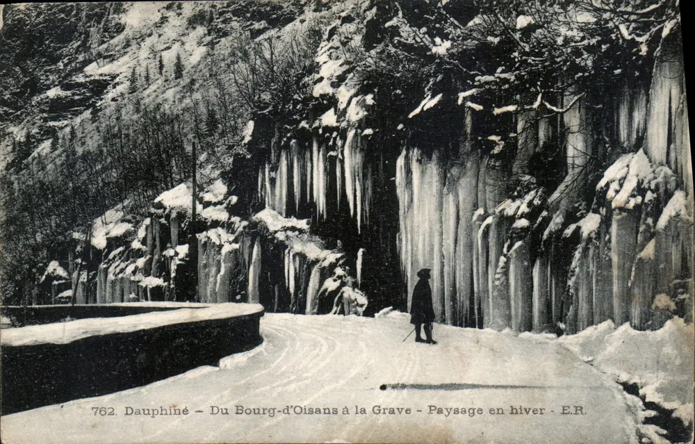 Dauphiné – Von Bourg-d'Oisans nach Grave – Winterlandschaft – E.R. - Vorderseite