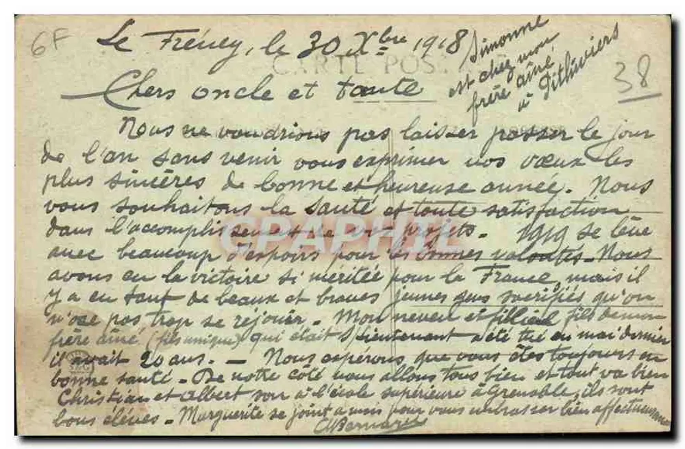 Dauphiné – Von Bourg-d'Oisans nach Grave – Winterlandschaft – E.R. - Rückseite