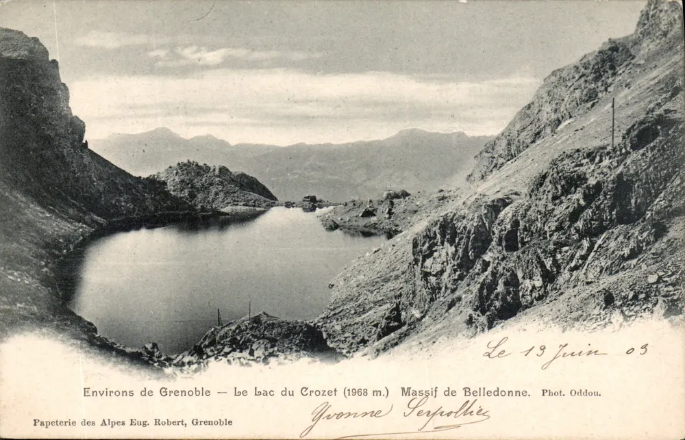 Umgebung von Grenoble — See Crozet (1968 m.) — Papeterie des Alpes Eug. Robert, Grenoble - Vorderseite