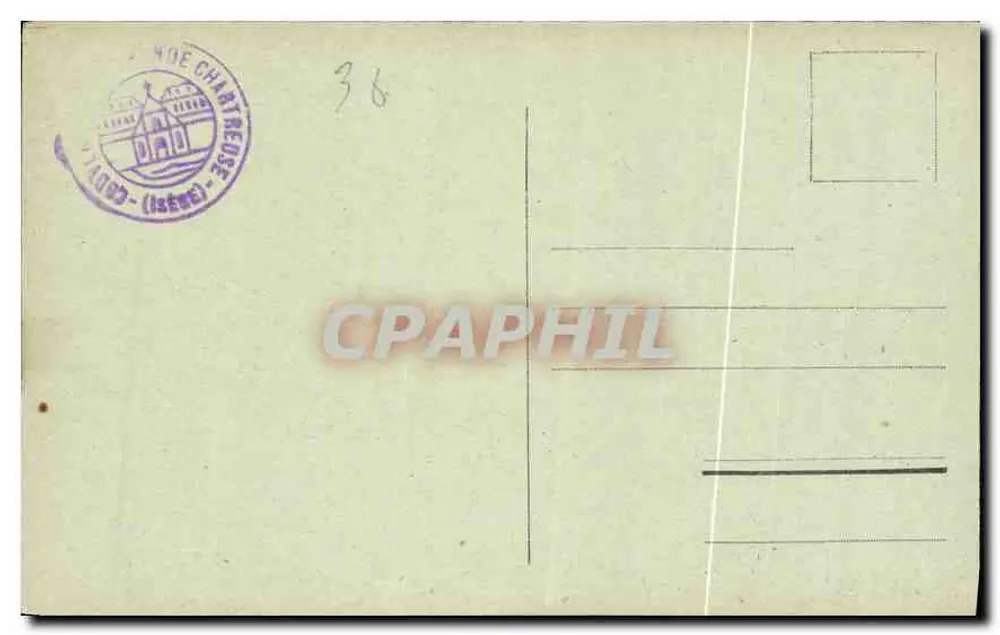 Dauphiné — Konvent der Grande-Chartreuse — Die Kapitelhalle — CI.A.V. n°69 - Rückseite
