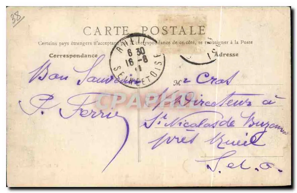 Grenoble — Nachtaufnahme der Stadt und der Alpen — C. Baffiert, Grenoble - Rückseite
