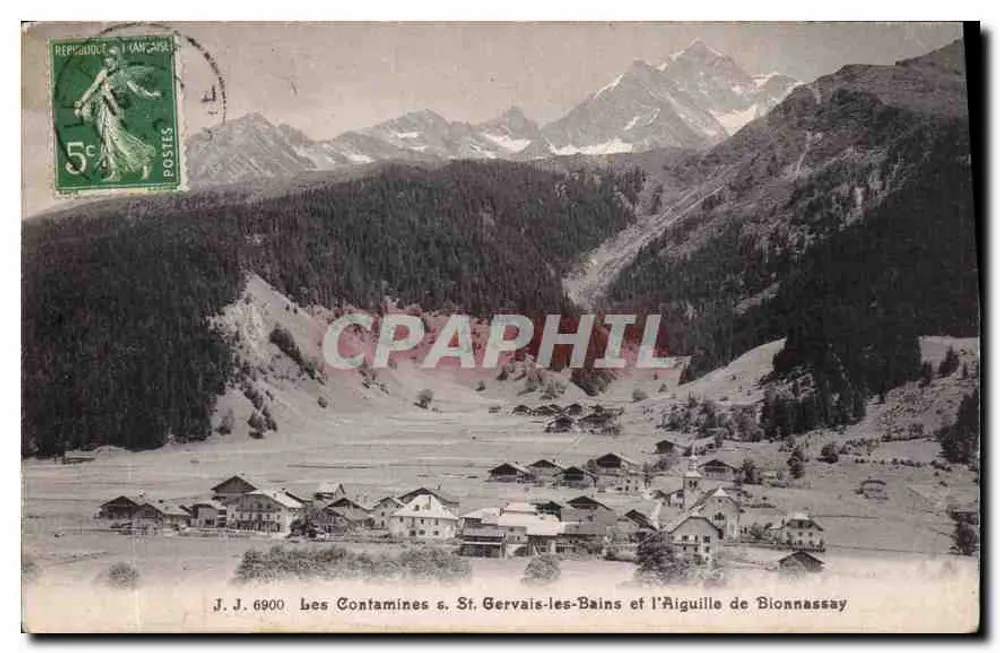 Les Contamines s. St. Gervais-les-Bains und die Aiguille de Bionnassay — J.J. 6900 - Vorderseite