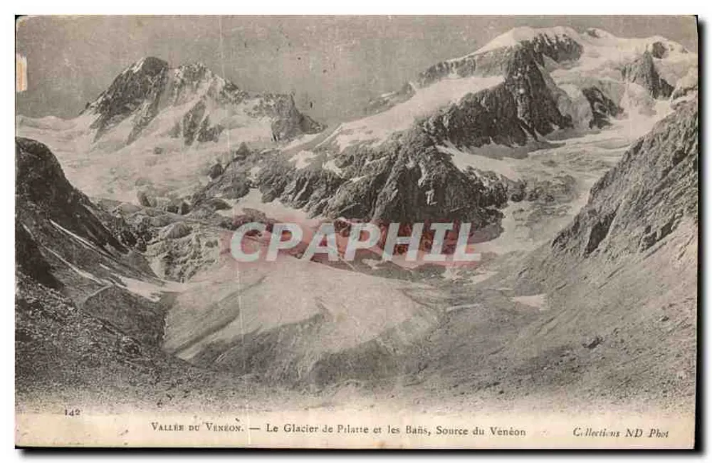 Vale do Venéon — O Glacier de Pilaratte e os Baïns, Fonte do Venéon — Coleções ND Phot - Frente