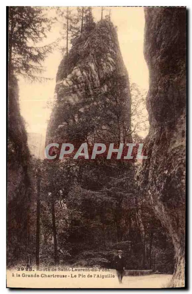 Route von Saint-Laurent-du-Pont nach Grande Chartreuse - Der Aiguille-Peak — Fotografie Grimaldi, Chambéry, Nr. 2925 - Vorderseite