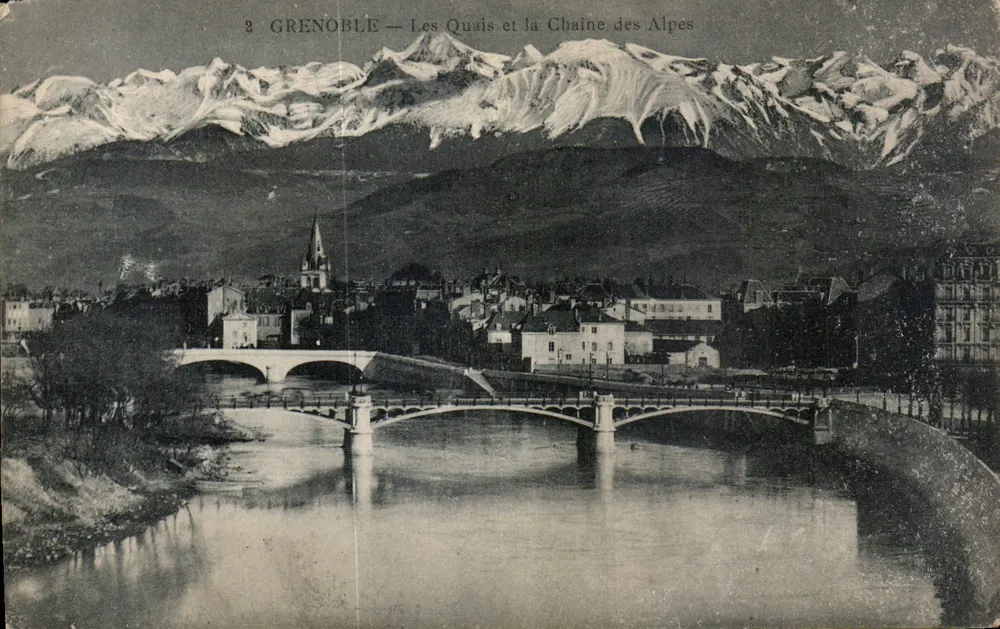 Grenoble — Die Quais und die Kette der Alpen — unbekannter Verlag, Seriennummer 2 - Vorderseite
