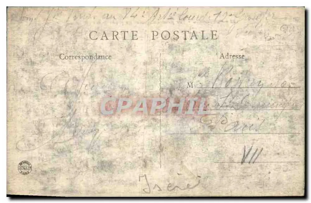 Grenoble — Panoramablick und die Alpen — D.F., Paris - Rückseite