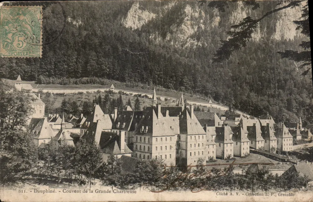 Dauphiné - Klooster van de Grande Chartreuse — Cliché A.V. - Collectie L.P., Grenoble - Voorkant