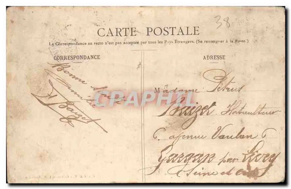 Dauphiné - Klooster van de Grande Chartreuse — Cliché A.V. - Collectie L.P., Grenoble - Achterkant