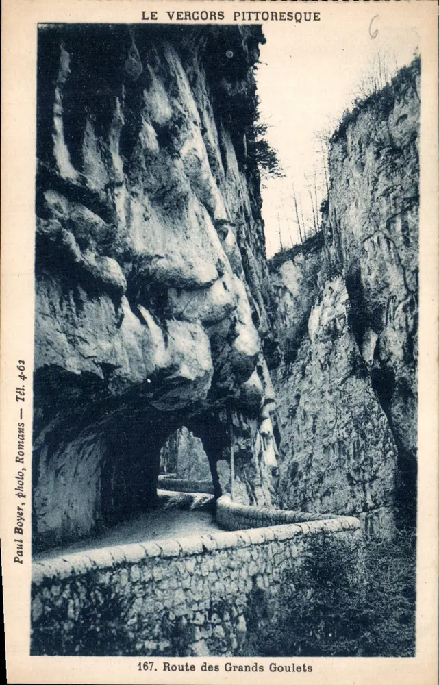 Route des Grands Goulets — Der pittoreske Vercors — Paul Boyer, Romans, Tél. 4-62 - Vorderseite