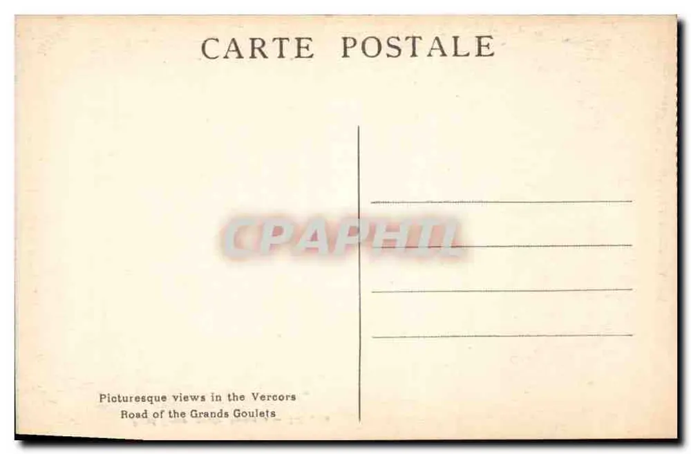 Route des Grands Goulets — Der pittoreske Vercors — Paul Boyer, Romans, Tél. 4-62 - Rückseite