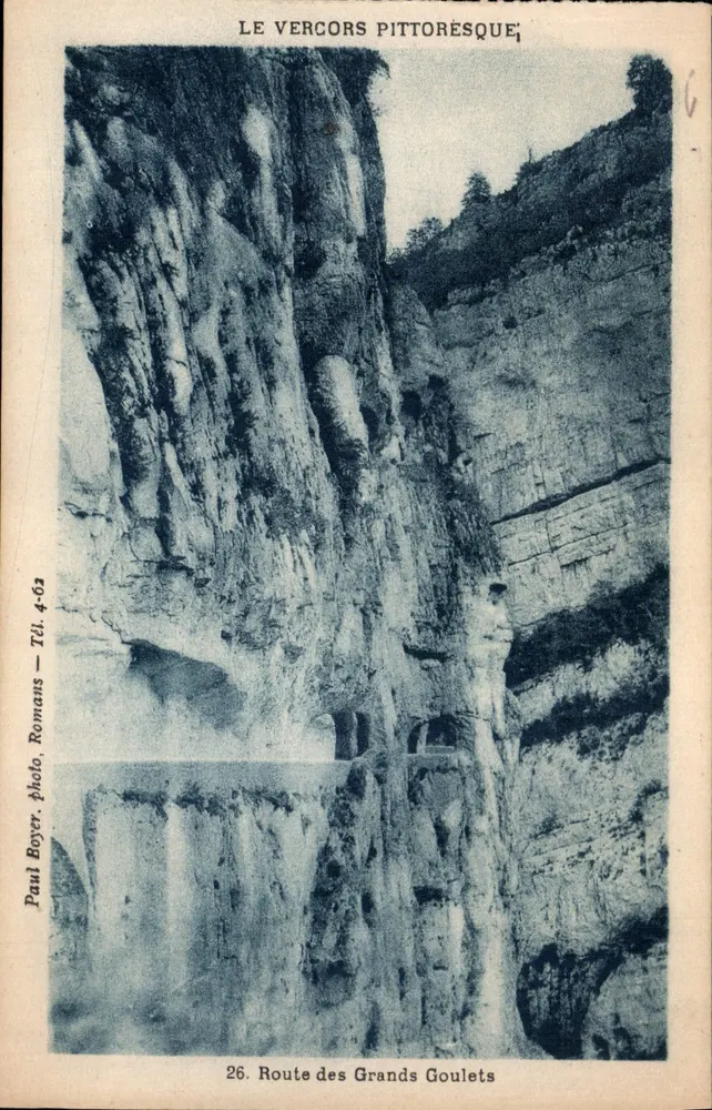 Der malerische Vercors — Route des Grands Goulets — Paul Boyer, Romans, Tél. 4-62 - Vorderseite