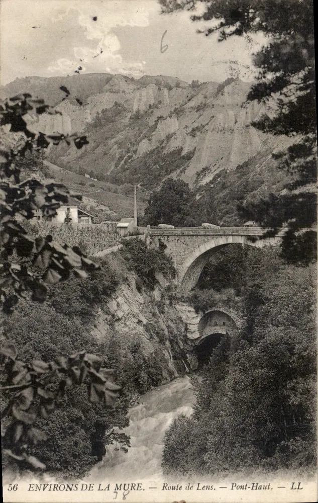 Umgebung von La Mure — Route de Lens — Pont-Haut — LL - Vorderseite