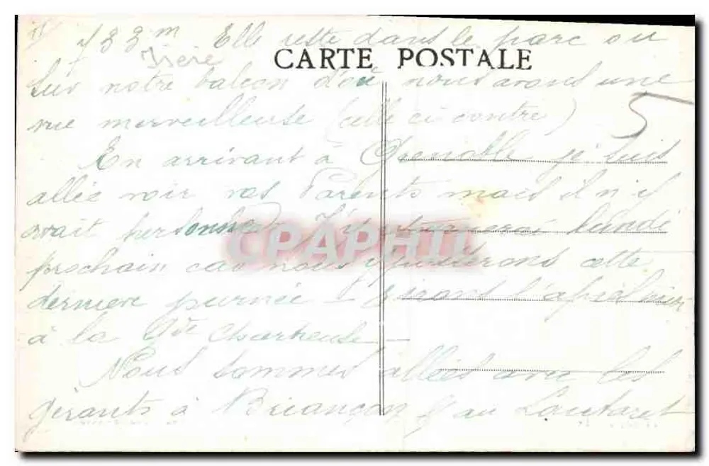 Dauphiné — Le Bourg-d'Oisans und die Grandes Rousses — Banquet, Verlag - Rückseite