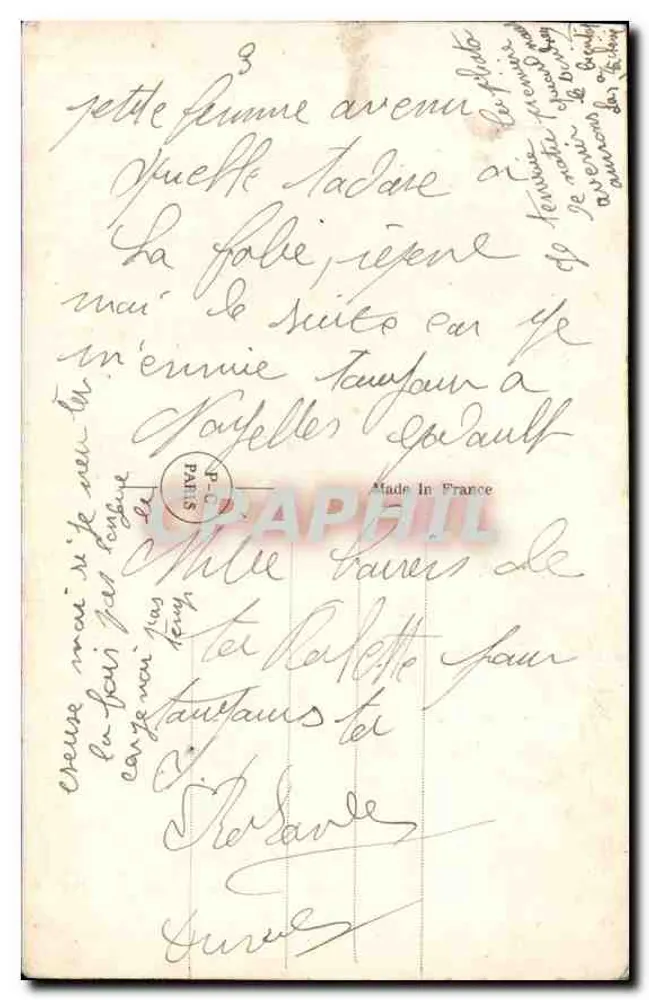 Petite fille avec bouquet — RC 3409 — RC Paris - Verso