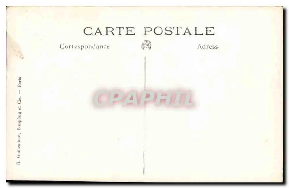 Vista de ruínas antigas — editor R. Guilleminot, Bacsphug et Cie — Paris - Verso