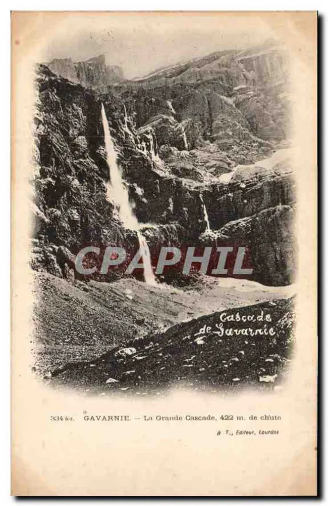 Gavarnie — A Grande Cascata, 422 m. de queda — T., Editor, Lourdes - Frente