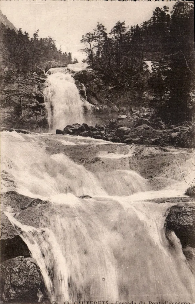 Cauterets - Cachoeira do Pont d'Espagne — editor não identificado, n° de série 66 - Frente