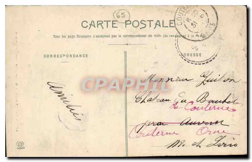 Cauterets — Gouffre und Pont d'Espagne — Phototypie Labouche Frères, Toulouse, n°427 - Rückseite