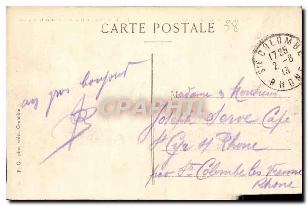 Die Drei Jungfrauen und das Massiv der Chartreuse — in der Nähe von Grenoble — P.G. Foto-Verlag Grenoble - Rückseite