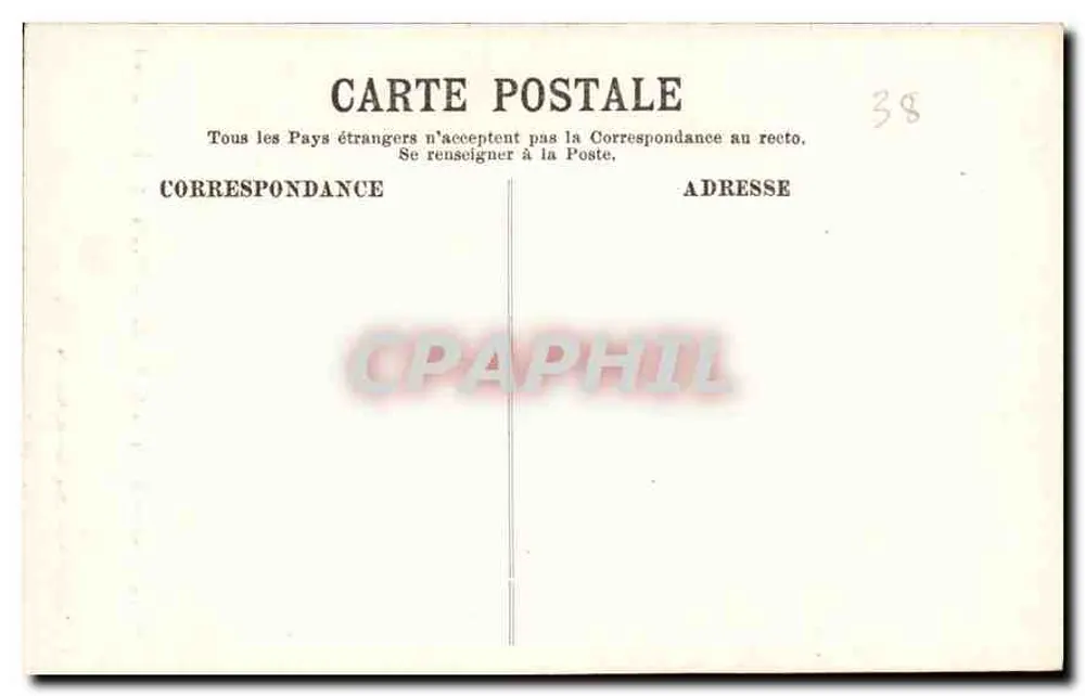 Dauphiné — Route de la Grande Chartreuse. Ausgang aus dem Wüsten — Papeterie des Alpes, Eug. Robert, Grenoble - Rückseite