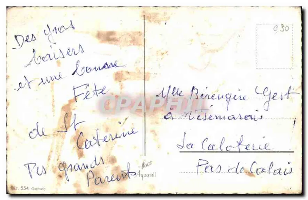 Festa de Santa Catarina — VIVE S'TE CATHERINE — editor Aquarell, n° 554 - Verso