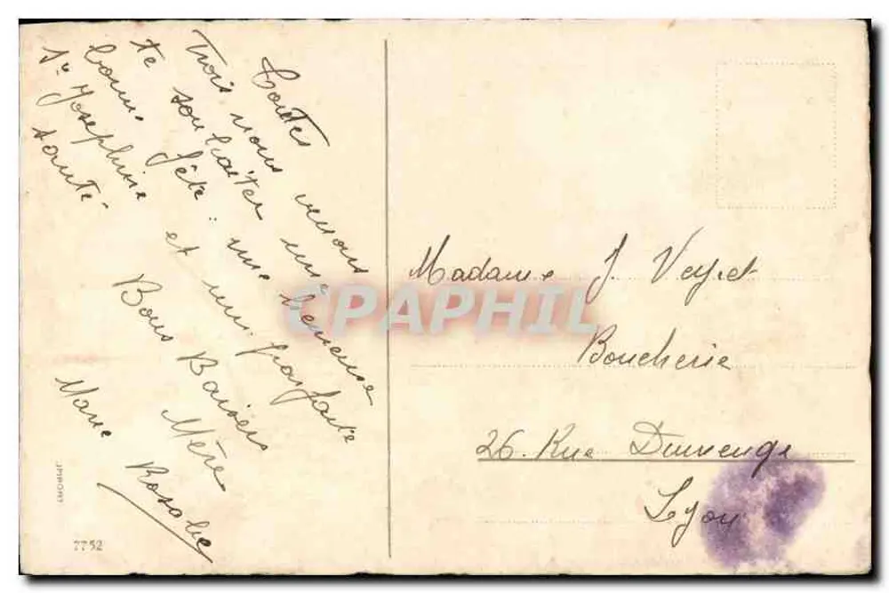 Violetas — buquê — n° 7752 - Verso