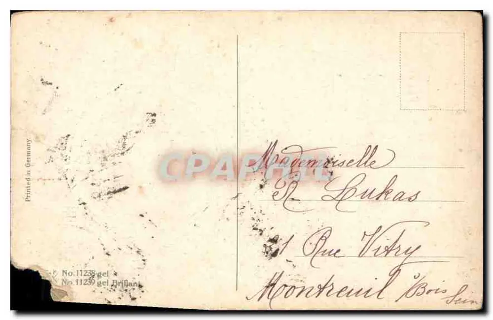 Vila com igreja — vista paisagística — editor não identificado, n° de série 11238 gel - Verso