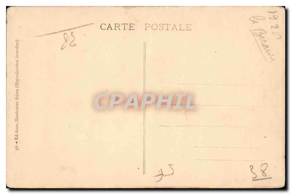 Dauphiné - Mont Aiguille — Edição Marinatto Frères, n° 38 - Verso
