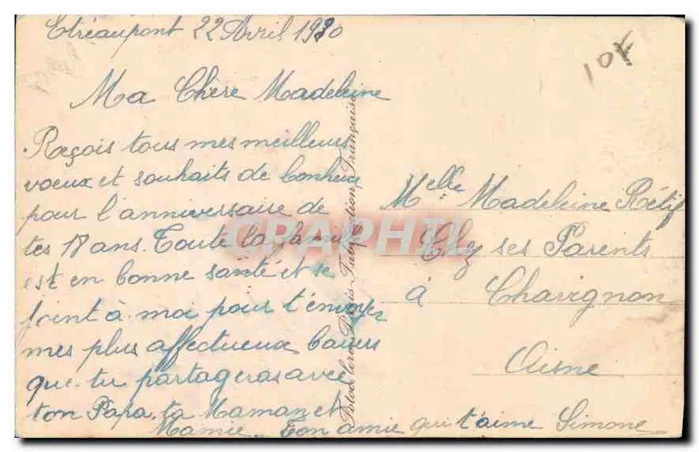 Frau in Seidenkleid mit Rosen — Frohes Geburtstag — Johncelere 145 - Rückseite