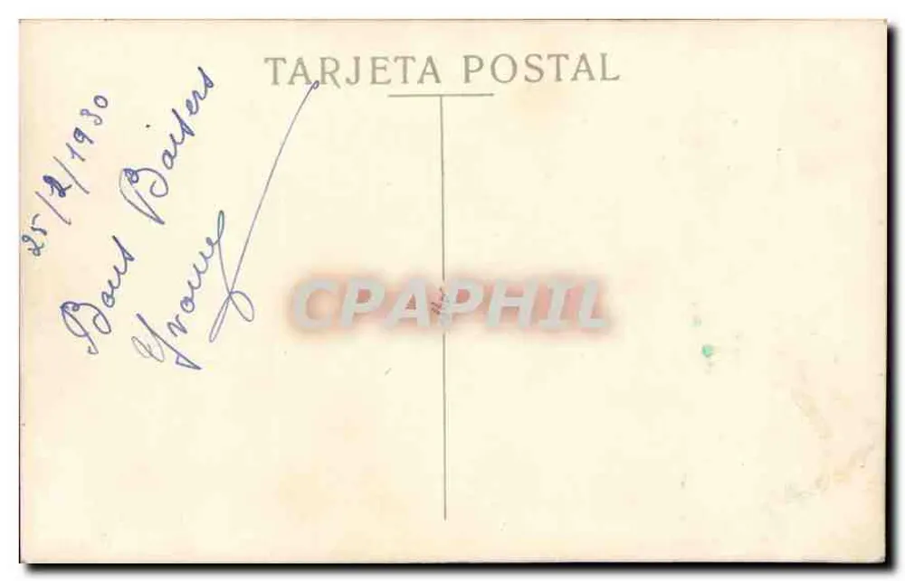 Frau und Hund — tropischer Garten — Tarjeta Postal - Rückseite