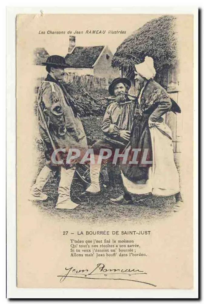 Die Saint-Just-Bourrée — Illustrierte Lieder von Jean RAMEAU — Nr. 27 - Vorderseite