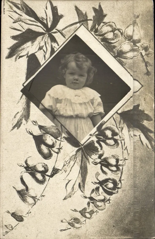 Menina — retrato em um quadro losango — editor desconhecido - Frente