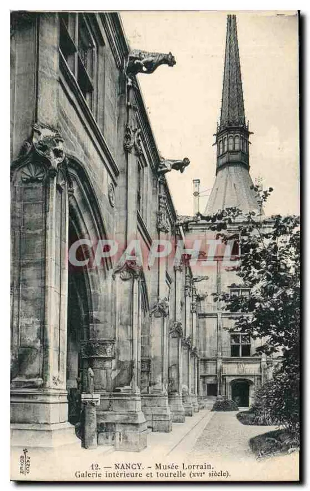 Nancy — Lorrain-Museum. Innenhof und Turm (18. Jahrhundert). — Verleger Lévy & Cie, Nr. 12 - Vorderseite