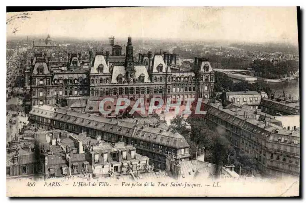 Paris — Das Rathaus — Aufnahme von der Tour Saint-Jacques — LL. — n° 460 - Vorderseite
