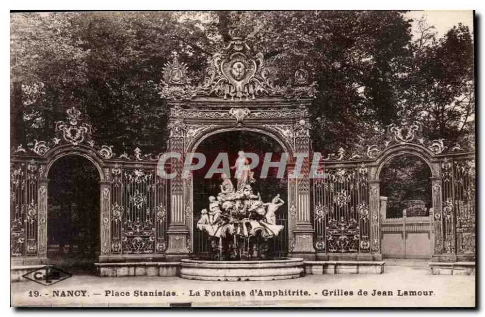 Nancy — Place Stanislas — Fontaine d'Amphitrite — Eisenwerk von Jean Lamour - Vorderseite