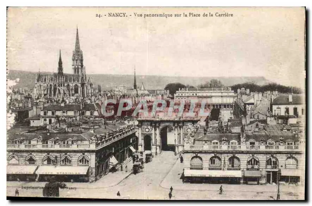NANCY — Panoramablick auf die Place de la Carrière — Imp. Stanislas - Vorderseite
