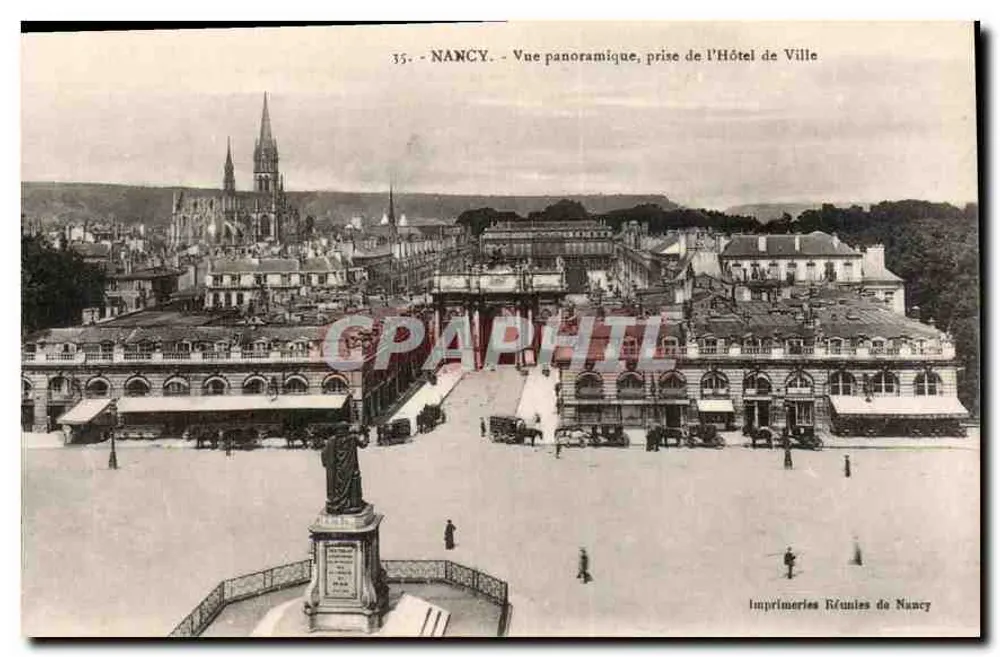 NANCY — Panoramablick vom Rathaus aus — Imprimeries Réunies de Nancy, n° 35 - Vorderseite