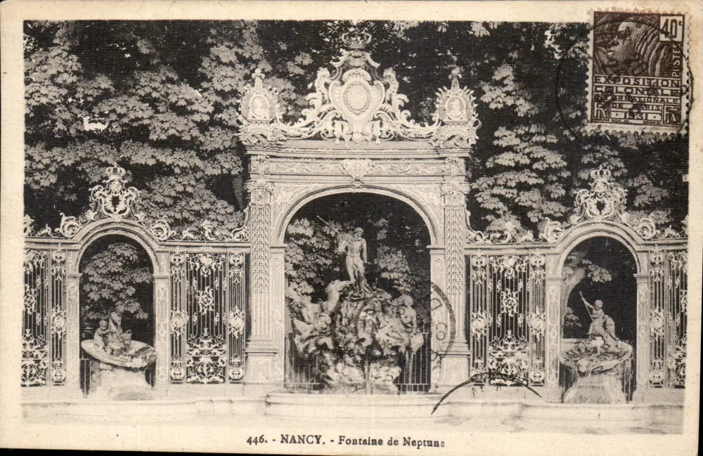 NANCY - Fontaine de Neptune — Exposição colonial 1903 — n° 446 - Frente