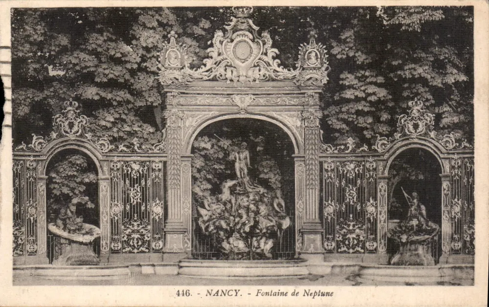 Nancy - Fonte de Netuno — Edição de Arte Mine et Mille, n° 446 - Frente