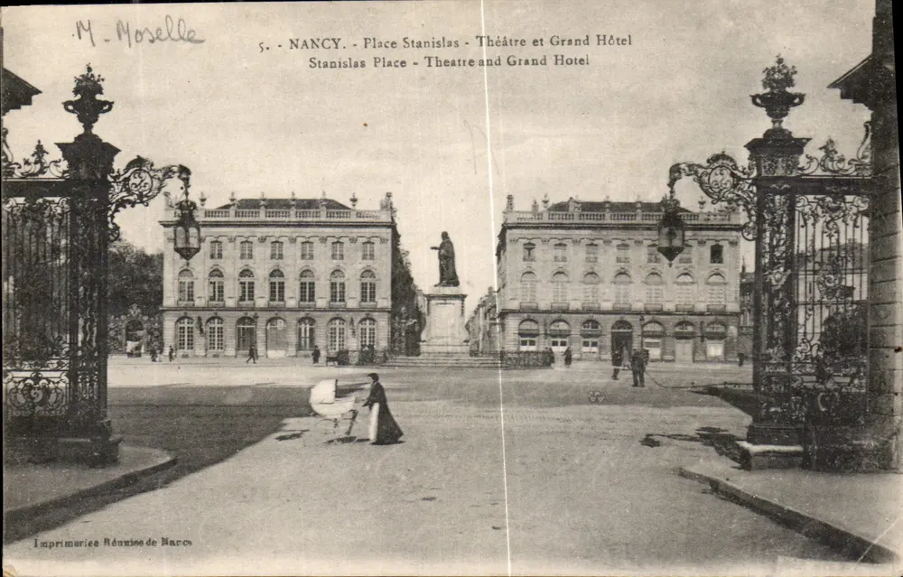 Nancy - Place Stanislas - Theater und Grand Hotel — Imprimeries Réunies de Narco - Vorderseite