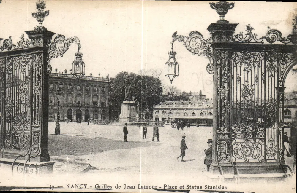 NANCY — Gitter von Jean Lamour — Platz und Statue Stanislas - Vorderseite