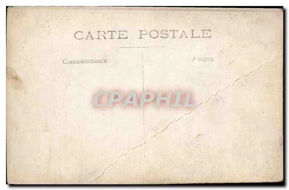 Retrato de um homem com bigode — fundo vegetal — carta postal - Verso