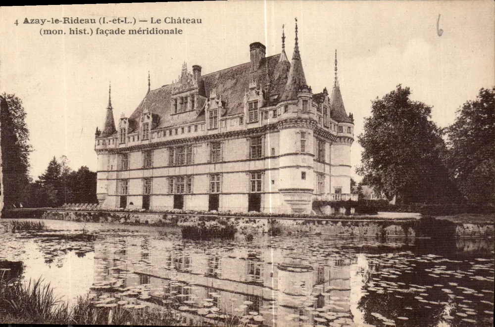 Azay-le-Rideau (I.-et-L.) — Das Schloss — Südliche Fassade - Vorderseite